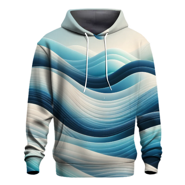 Icy Blue Wave Hoodie