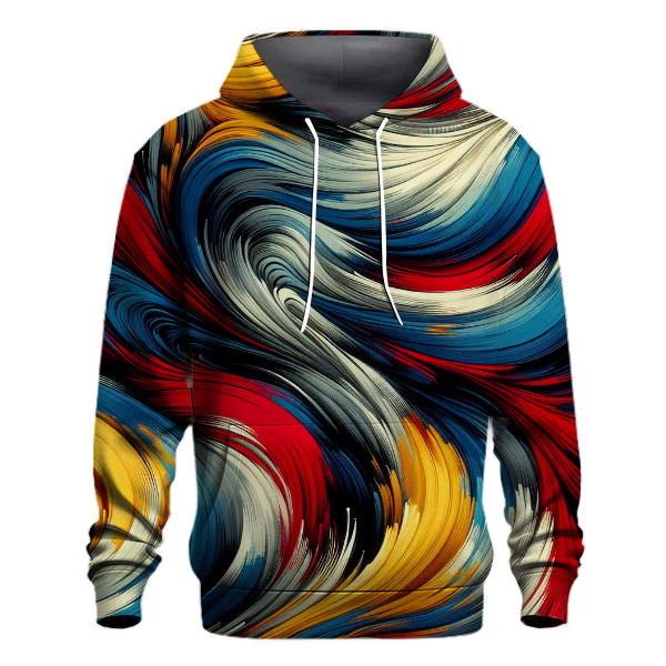 Bold Brushstroke Tie-Dye Hoodie