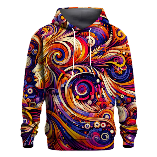 Funky Patterned Swirl Hoodie