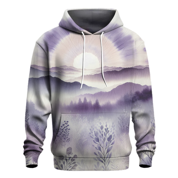Misty Lavender Field Hoodie