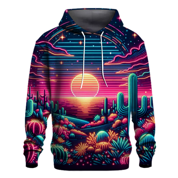Neon Desert Mirage Hoodie