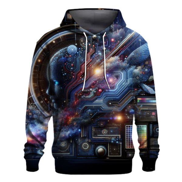 Futuristic Digital Dreamscape Hoodie
