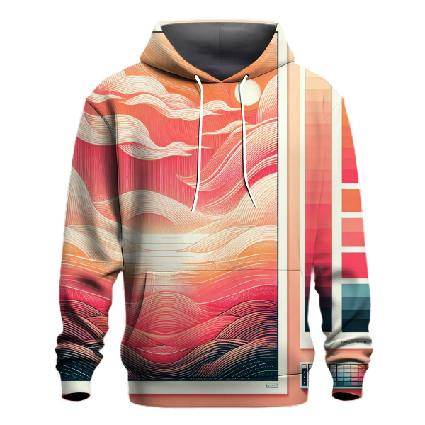 Coral Sunset Horizon Hoodie