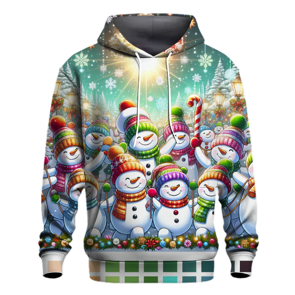 Merry Christmas Snowman Parade Hoodie