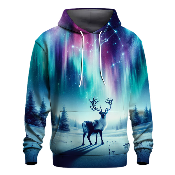 Mystical Reindeer Night Hoodie