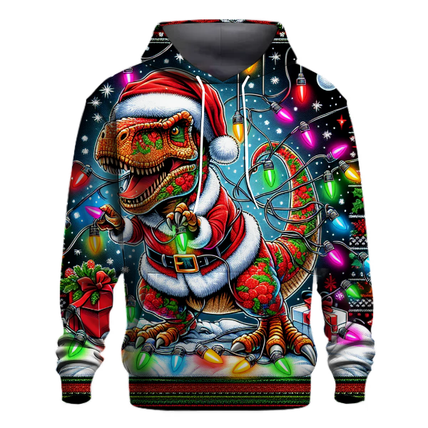 Merry Christmas T-Rex Hoodie