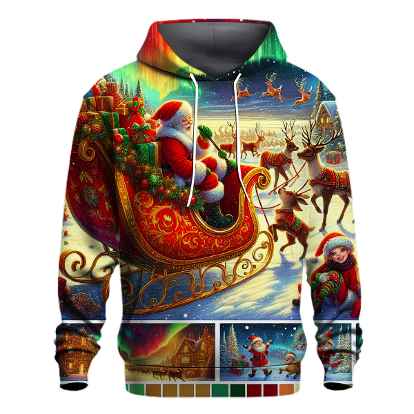 North Pole Adventure with Santa's Sleigh Hoodie