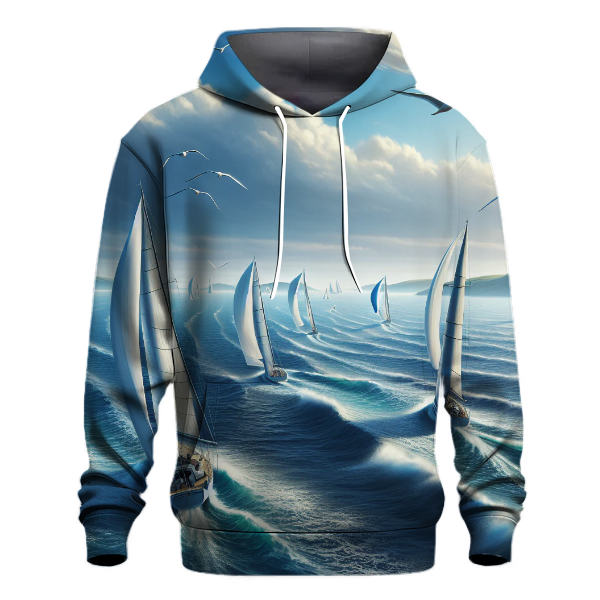 Sailing Regatta Waves Hoodie
