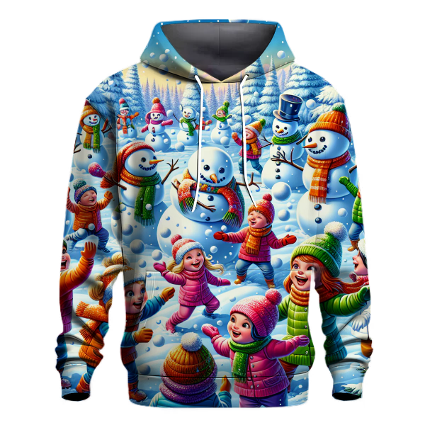 Frosty Fun Snowball Fight Hoodie