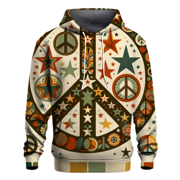 Vintage Peace Signs Hoodie