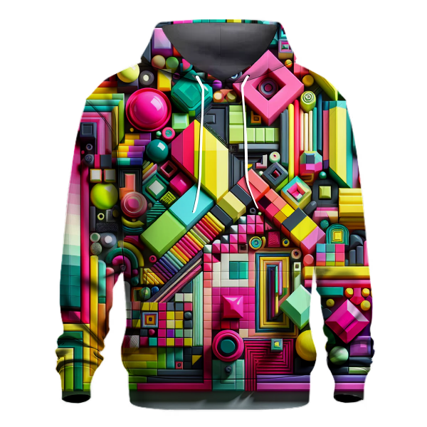 Geometric Retro Explosion Hoodie
