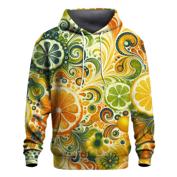 Energizing Citrus Tie-dye Design Hoodie