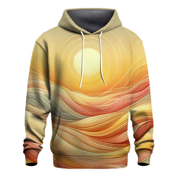 Golden Sunrise Tie-Dye Design Hoodie