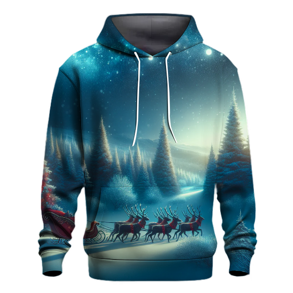 Sleigh Ride with Reindeer Hoodie