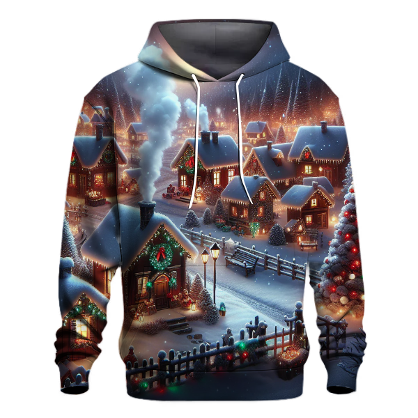 Cozy Snowy Village Hoodie
