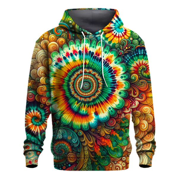 Lush Jungle Tie-dye Design Hoodie