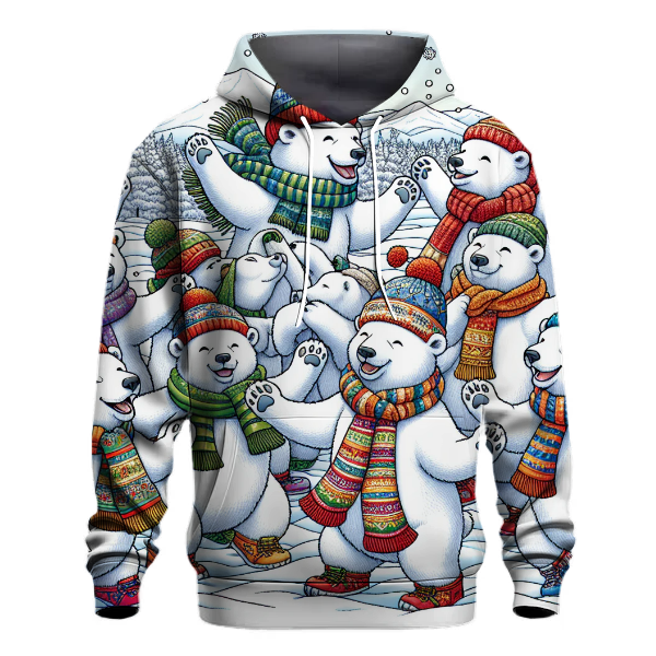 Playful Polar Bear Party Hoodie
