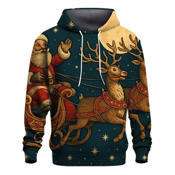 Vintage Santa and Sleigh Hoodie