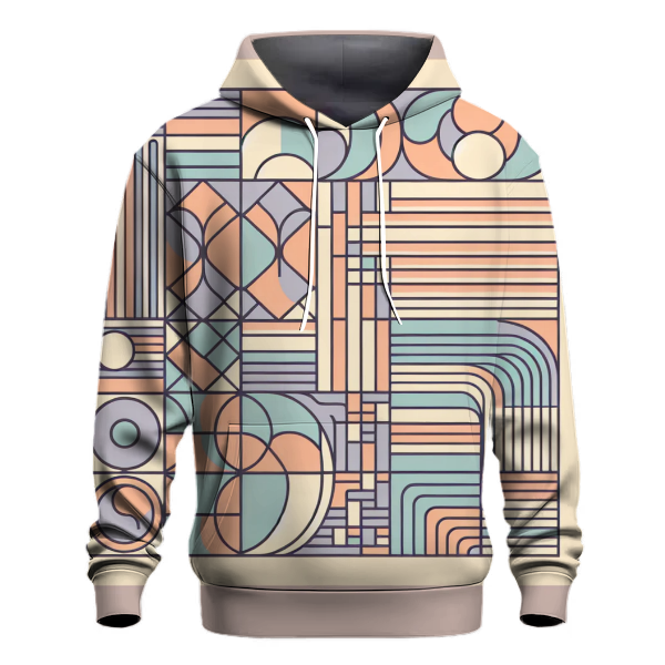 Pastel Geometric Harmony Hoodie