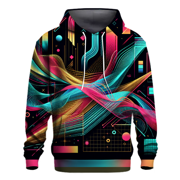 Neon Rhythm Grid Hoodie