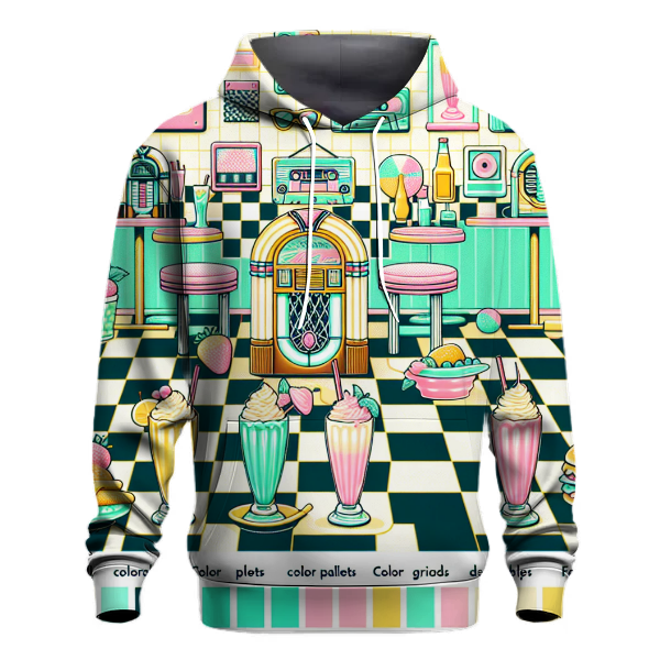 Funky 80s Diner Vibes Hoodie