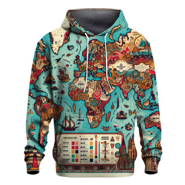 Global Traveler Map Hoodie