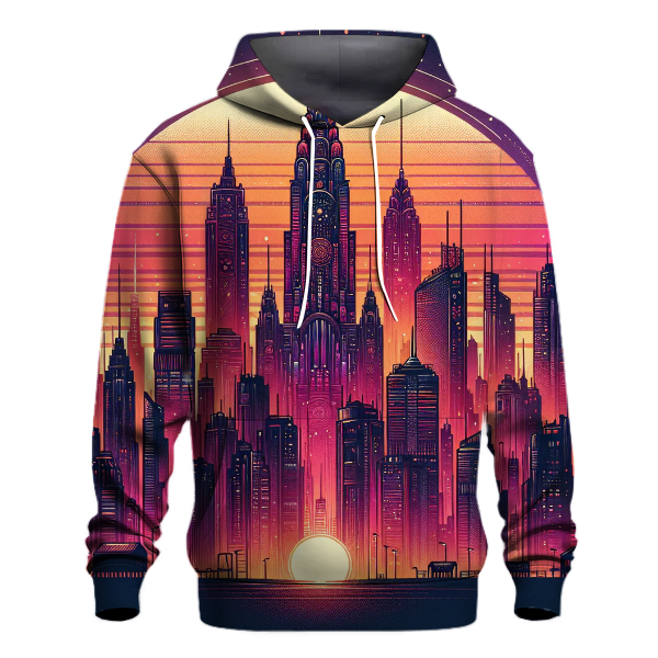 Colorful City Skyline Hoodie