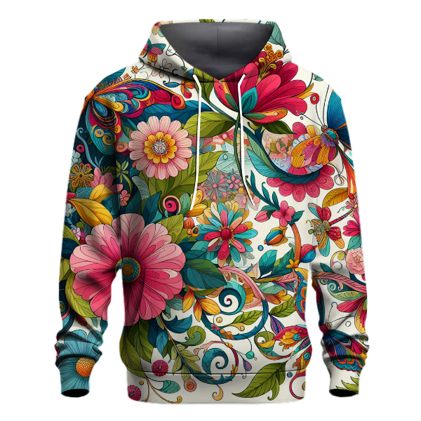 Vivid Floral Daydream Hoodie