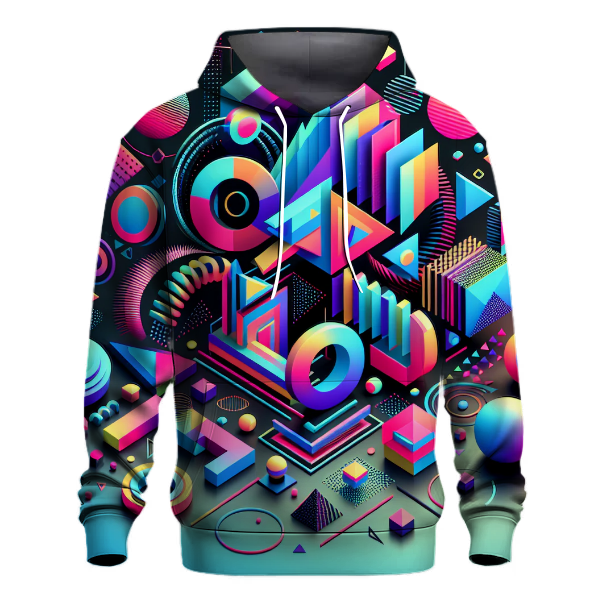 Radical 80s Neon Shapes Hoodie