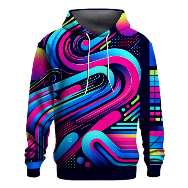 Dynamic Neon Abstract Hoodie