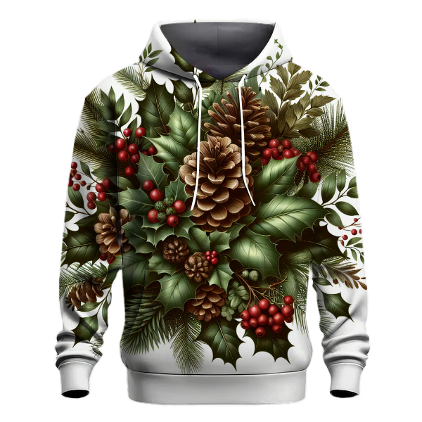 Pine Cone & Holly Berry Hoodie