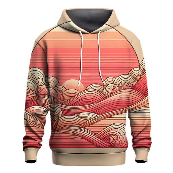 Vintage Sunset Wave Hoodie