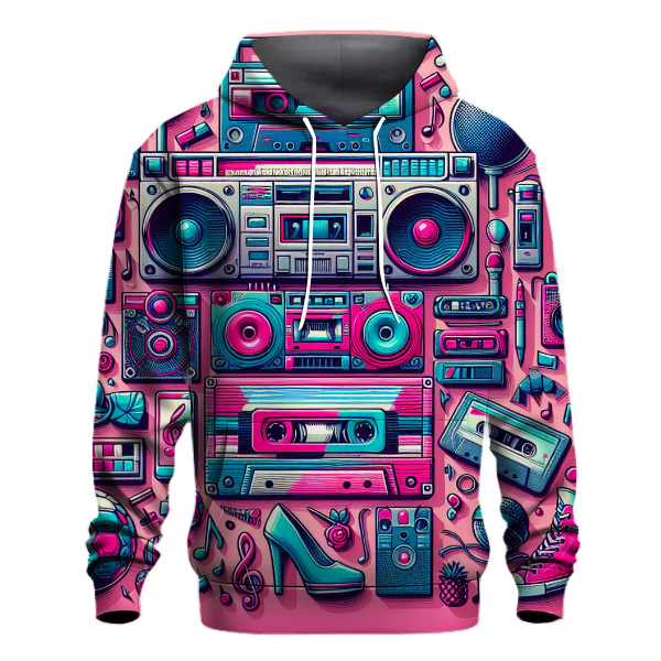 Vibrant 80s Retro Jam Hoodie