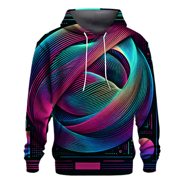 Neon Pulse Lines Hoodie
