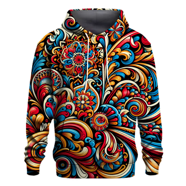 Groovy Paisley Fusion Hoodie