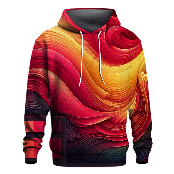 Crimson Wave Blend Hoodie