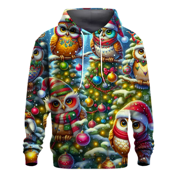 Charming Festive Owls Hoodie