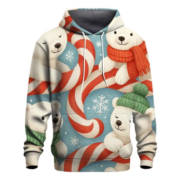 Peppermint Polar Bear Hoodie