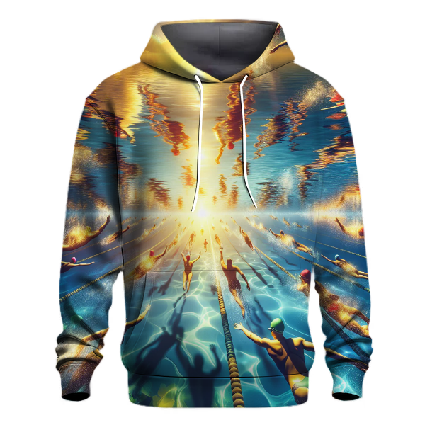 Dynamic Swimming Waves Hoodie