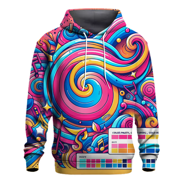 Electric Groove Pattern Hoodie