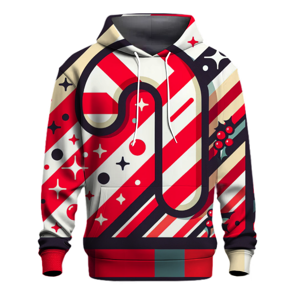 Christmas Candy Cane Stripes Hoodie