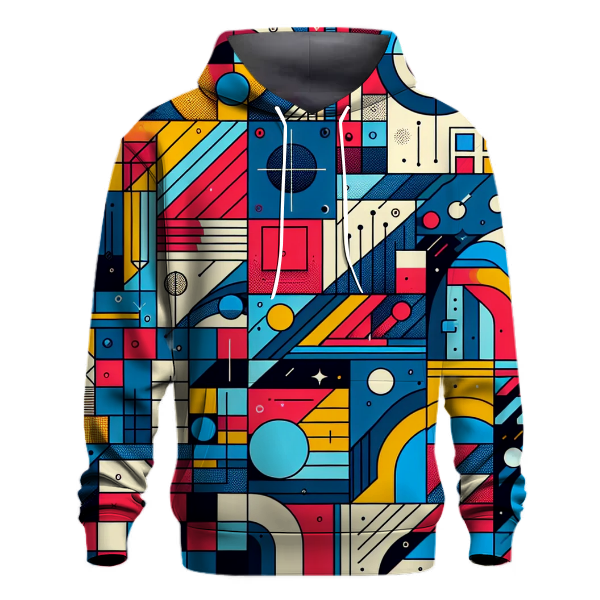 Bold Color Blocked Design Hoodie
