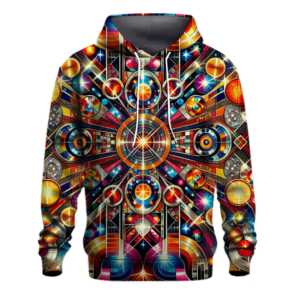 Disco Inferno Pattern Hoodie