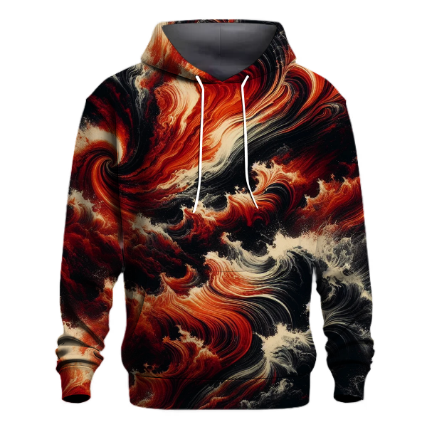 Crimson Tides Tie-Dye Design Hoodie