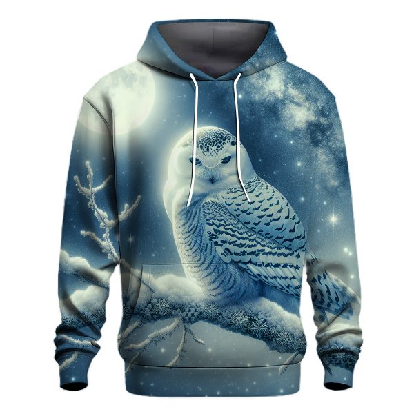 Snowy Owl Holiday Elegance Hoodie