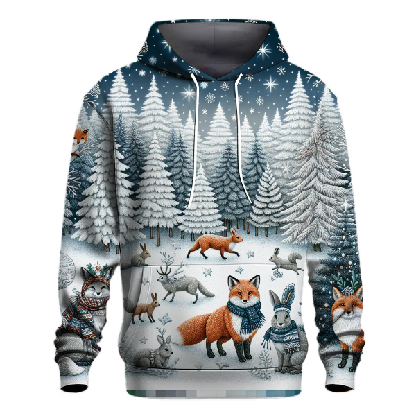 Frosty Woodland Creatures Hoodie
