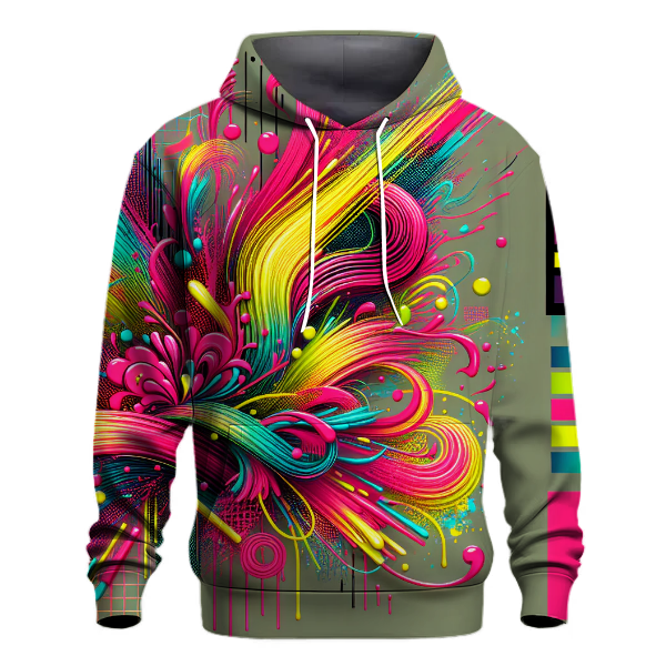 Radical Neon Splashes Hoodie