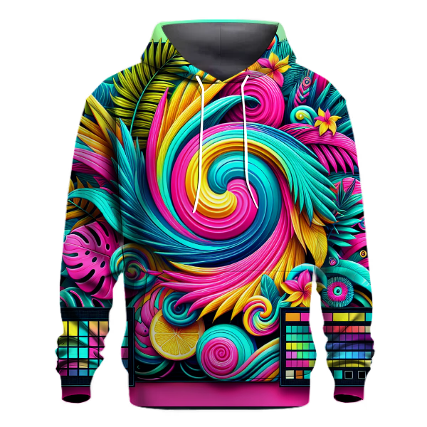 Funky Neon Paradise Hoodie