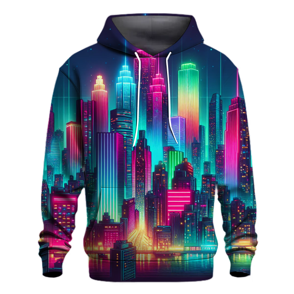 Neon Nights Skyscraper Hoodie