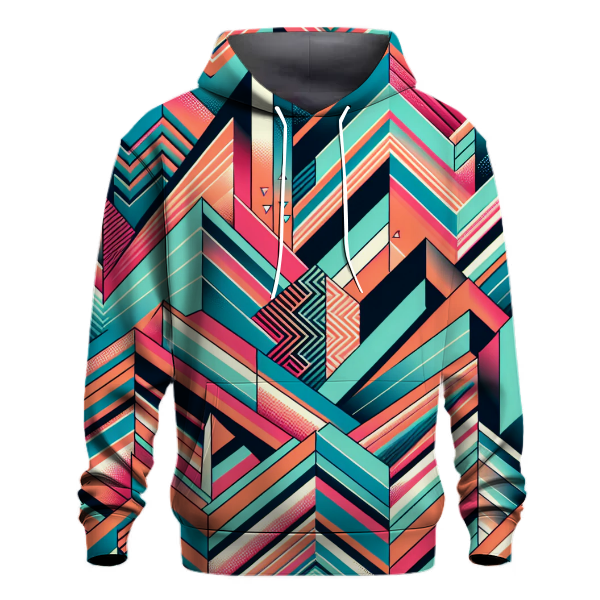 Neon Geometry Surge Hoodie